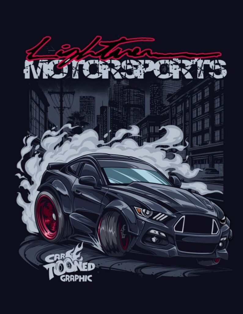 Mustang Cartoon Sticker